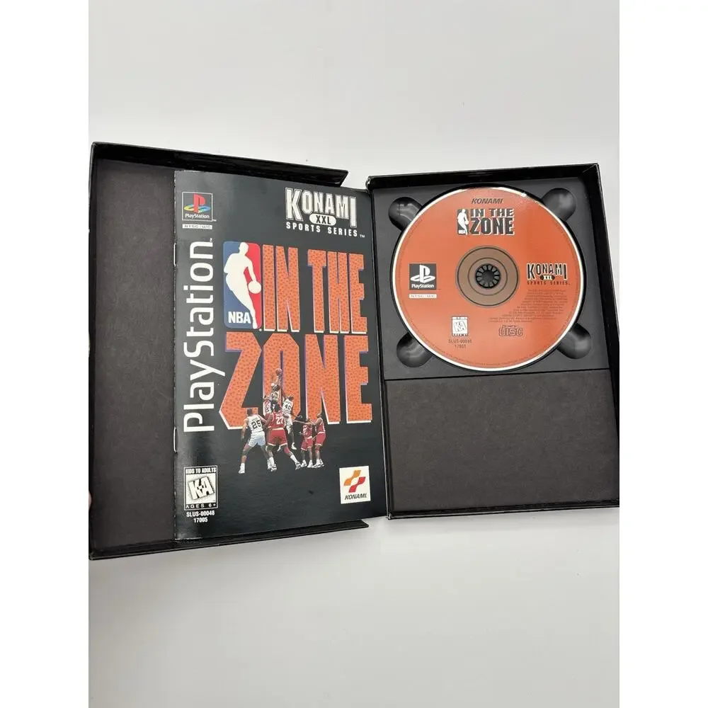 Sony PlayStation 1 PS1 Konami NBA In The Zone CIB Long Box 1996 Tested Works.